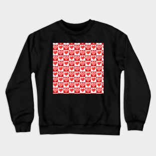 Pixel Heart Pattern Crewneck Sweatshirt